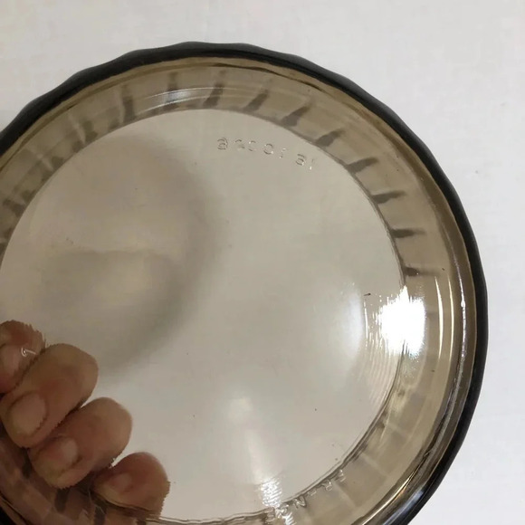 Vtg Smokey Glass Serving Bowl - Picture 5 of 8